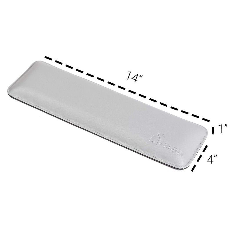 Castle Bailey Tenkeyless by Castle - Wrist Rest for Keyboards with Around 87 Keys - Leather Ergonomic Computer Extra Firm Wrist Support for Typists, Gaming, and Heavy Office Use (Stone, Tenkeyless) - Image 2